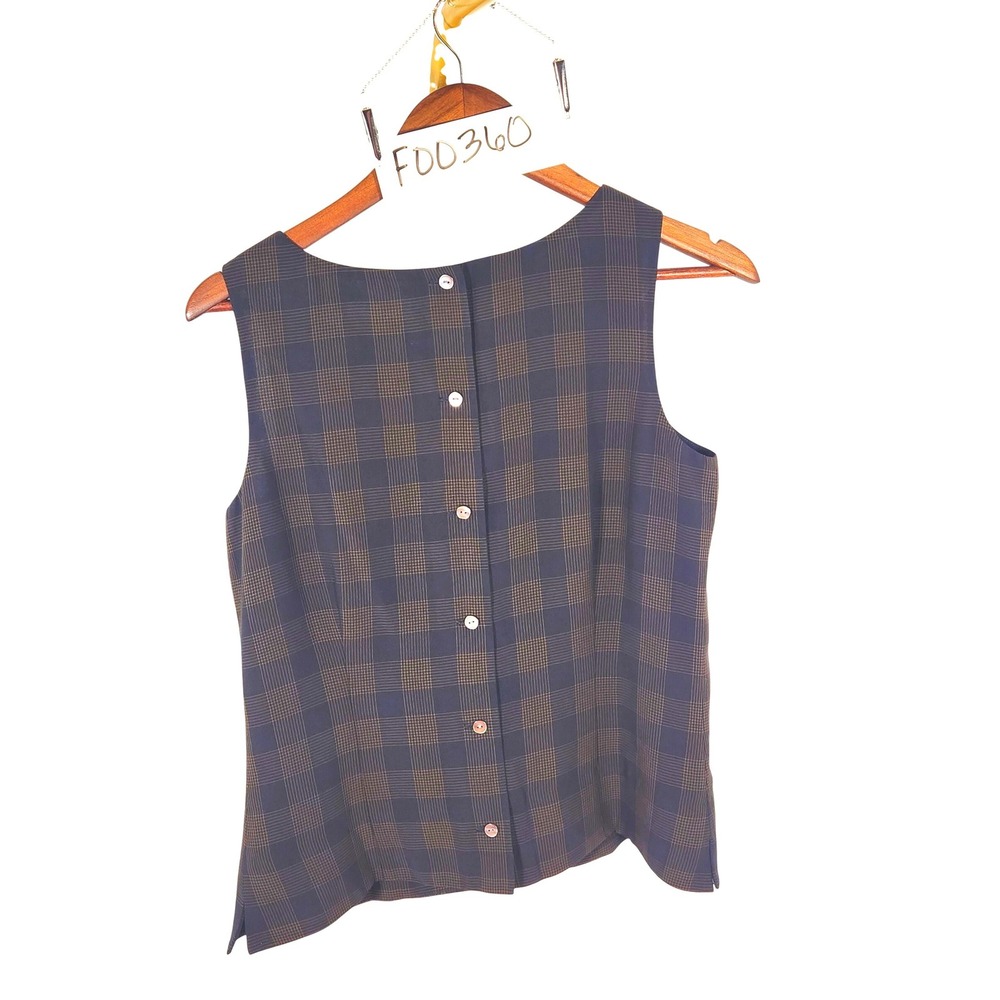 NWT Charter Club Brown‎ Black Plaid TWO PIECE Tank Top and Maxi Skirt Size 6